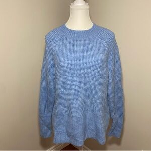 L.L. Bean Light Blue Knit Crewneck Sweater Medium